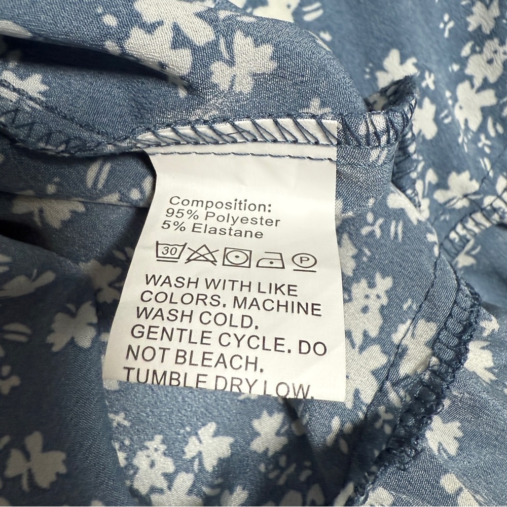 SHEIN Blue and white floral mini dress - Picture 4 of 4